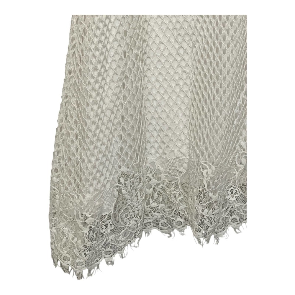 Max Studio White Lace Overlay Mid Length Dress Size Large NWT - Picture 2 of 9